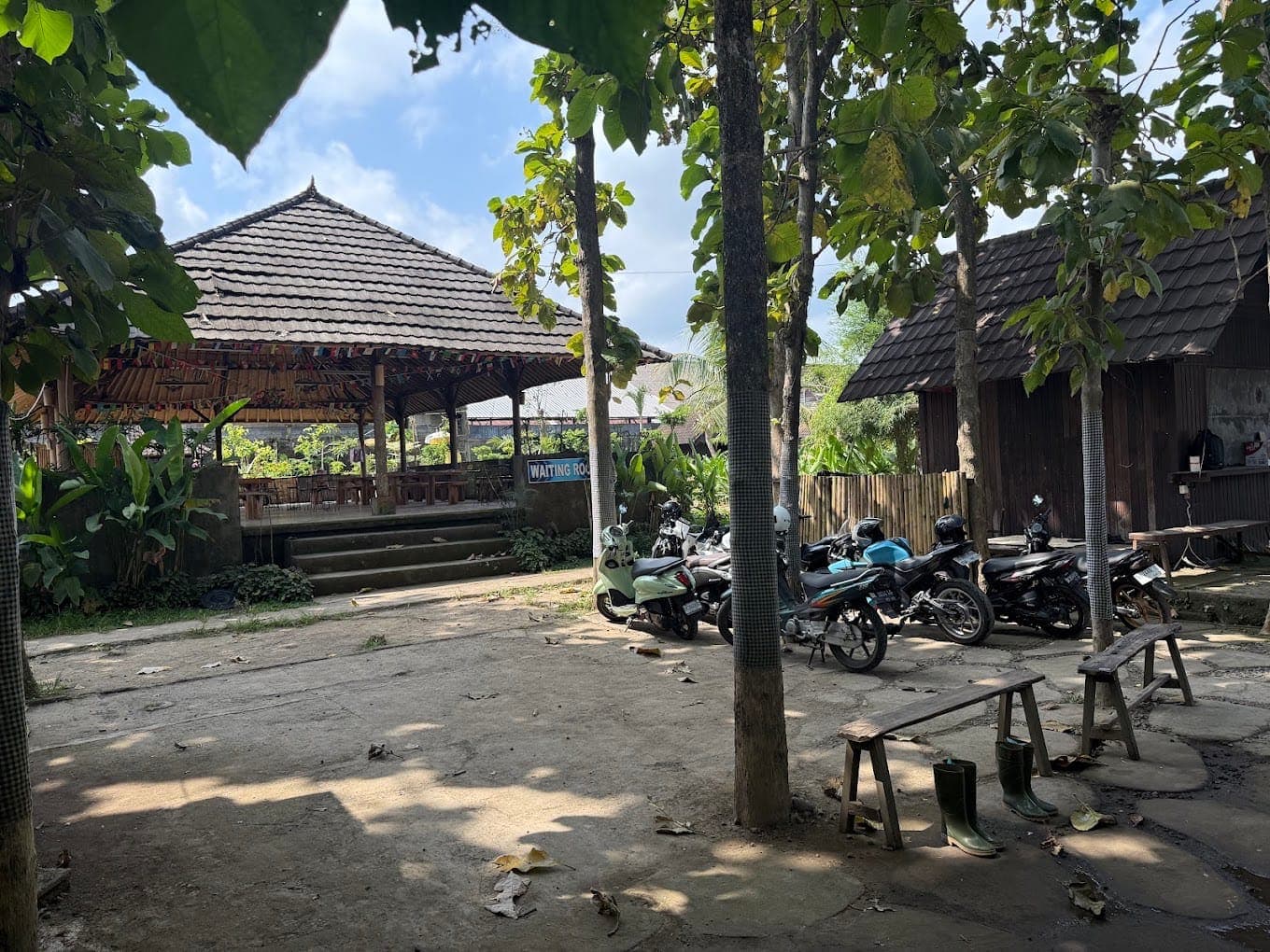 ATV arena briefing base with rubber boots at All New Bali Adventure